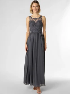 Laona Damen Abendkleid in grau blau - Länge: lang