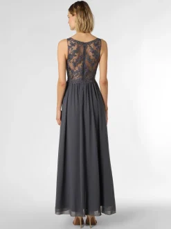 Laona Damen Abendkleid in grau blau - Länge: lang
