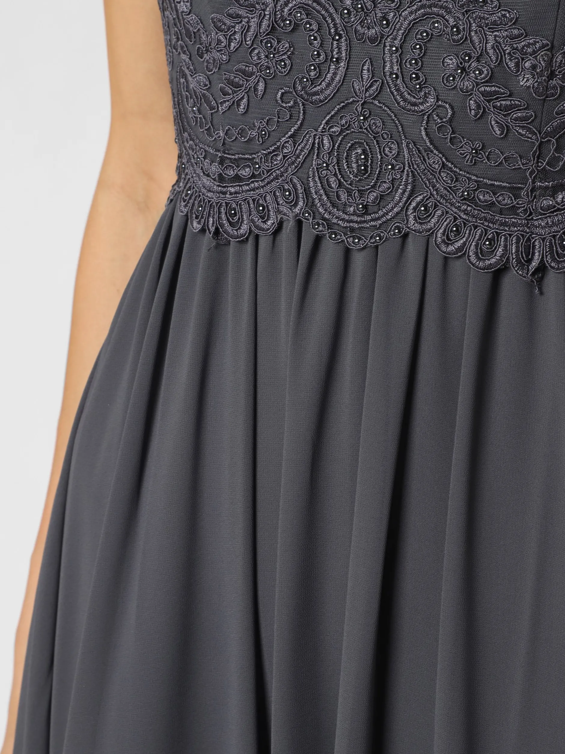 Laona Damen Abendkleid in grau blau - Länge: lang