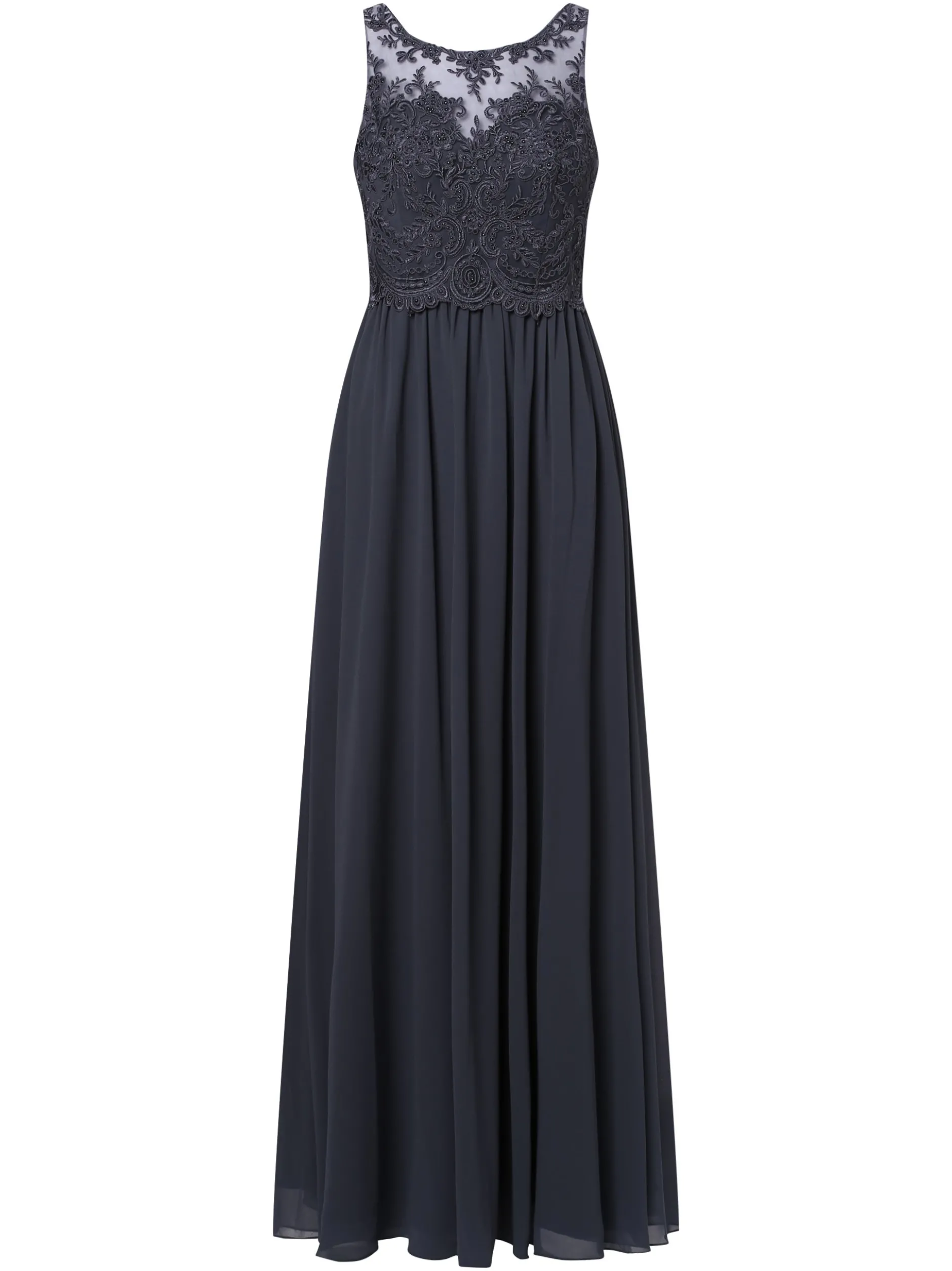 Laona Damen Abendkleid in grau blau - Länge: lang