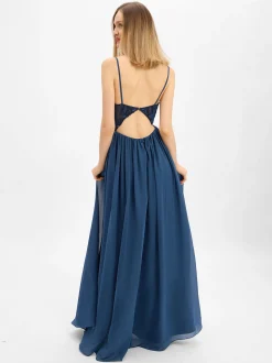 Laona Damen Abendkleid in marine - Ärmel: ohne Arm