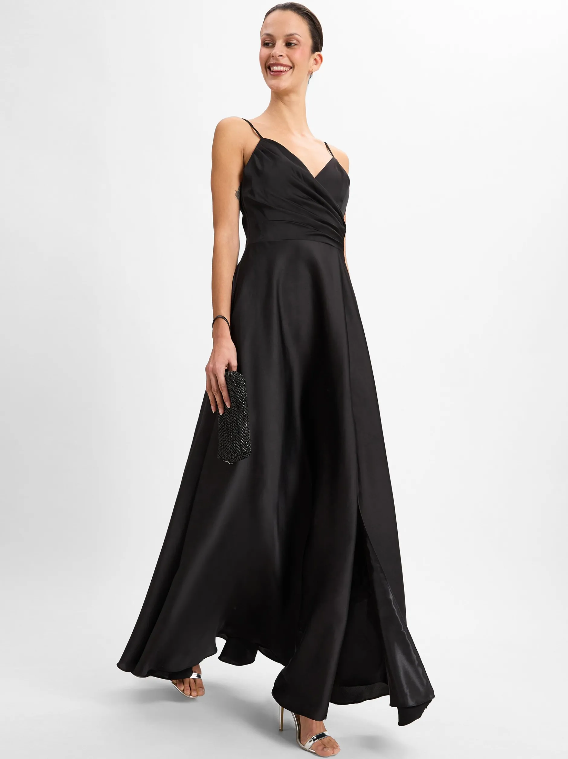 Laona Damen Abendkleid in schwarz - Ärmel: ohne Arm