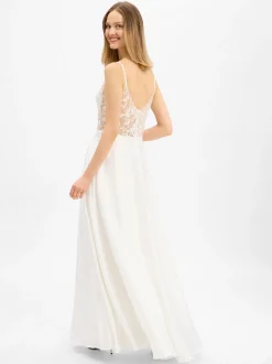 Laona Damen Abendkleid in weiß - Ärmel: ohne Arm
