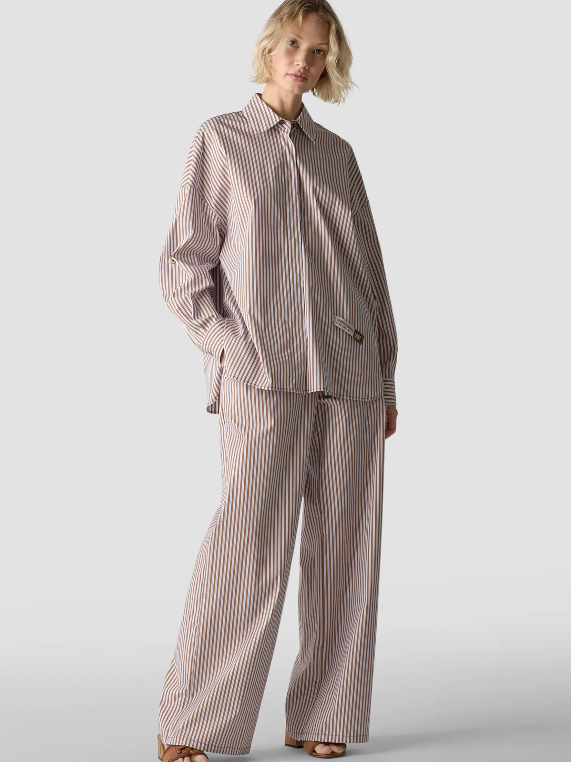 LCMT Damen Bluse in braun mehrfarbig