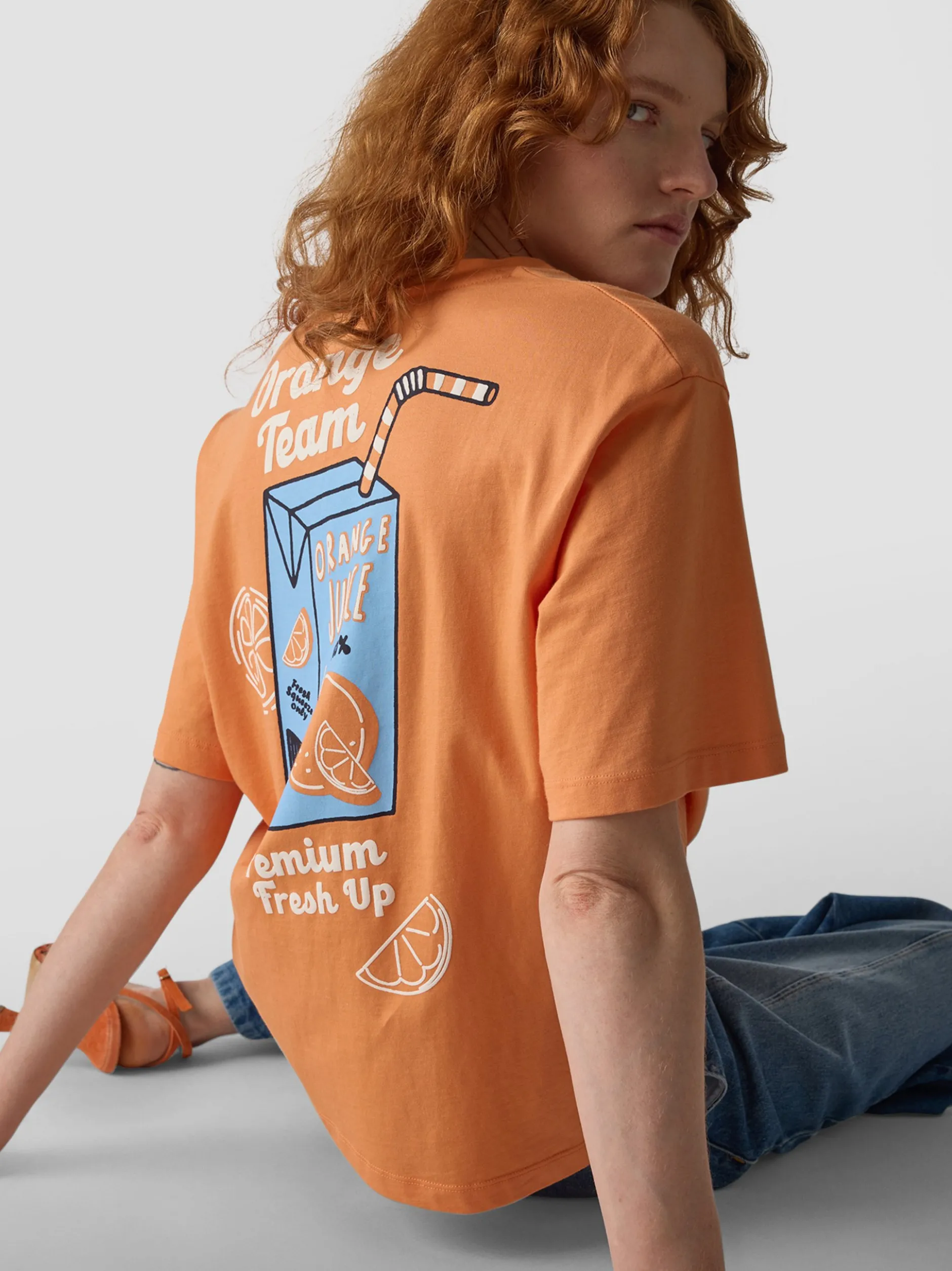 LCMT Damen T-Shirt in orange