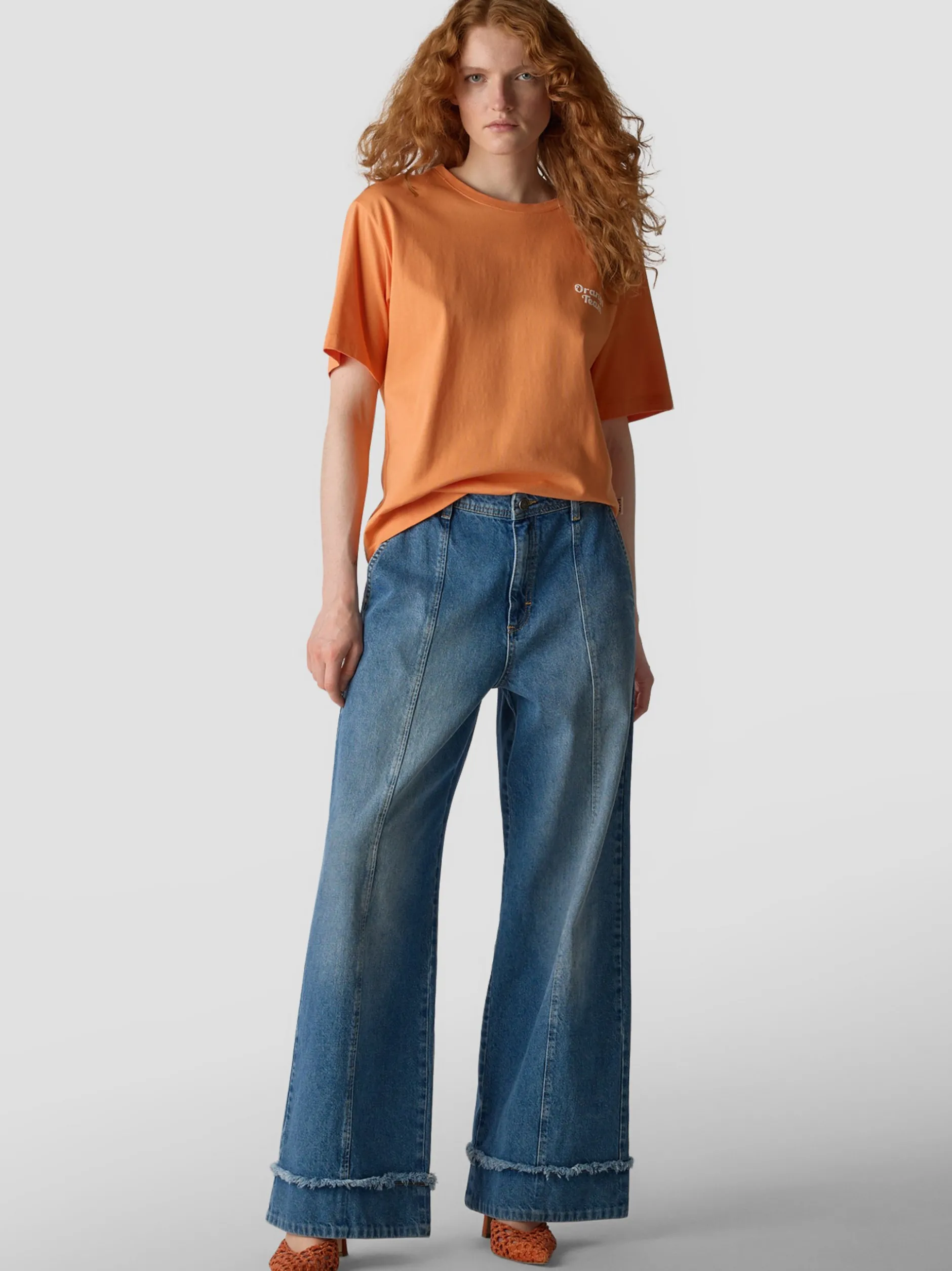 LCMT Damen T-Shirt in orange