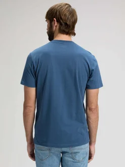 Lee Herren T-Shirt - Medium Wobbly Lee in blau