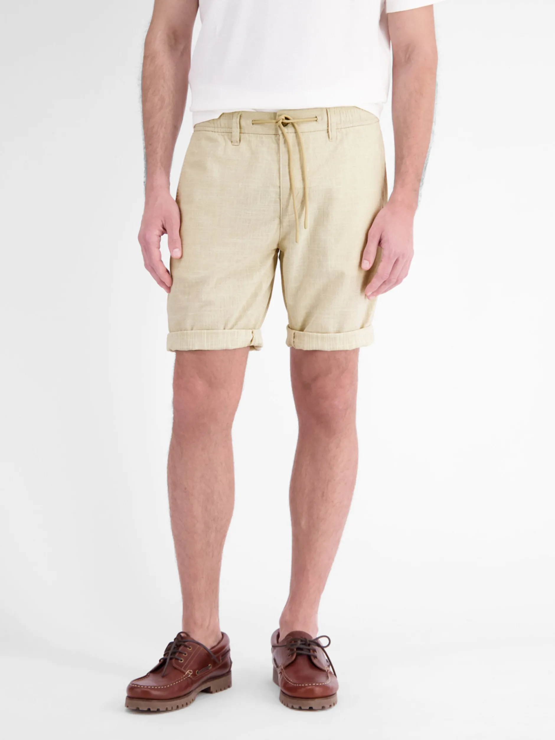 LERROS Herren Chinoshorts in weiß