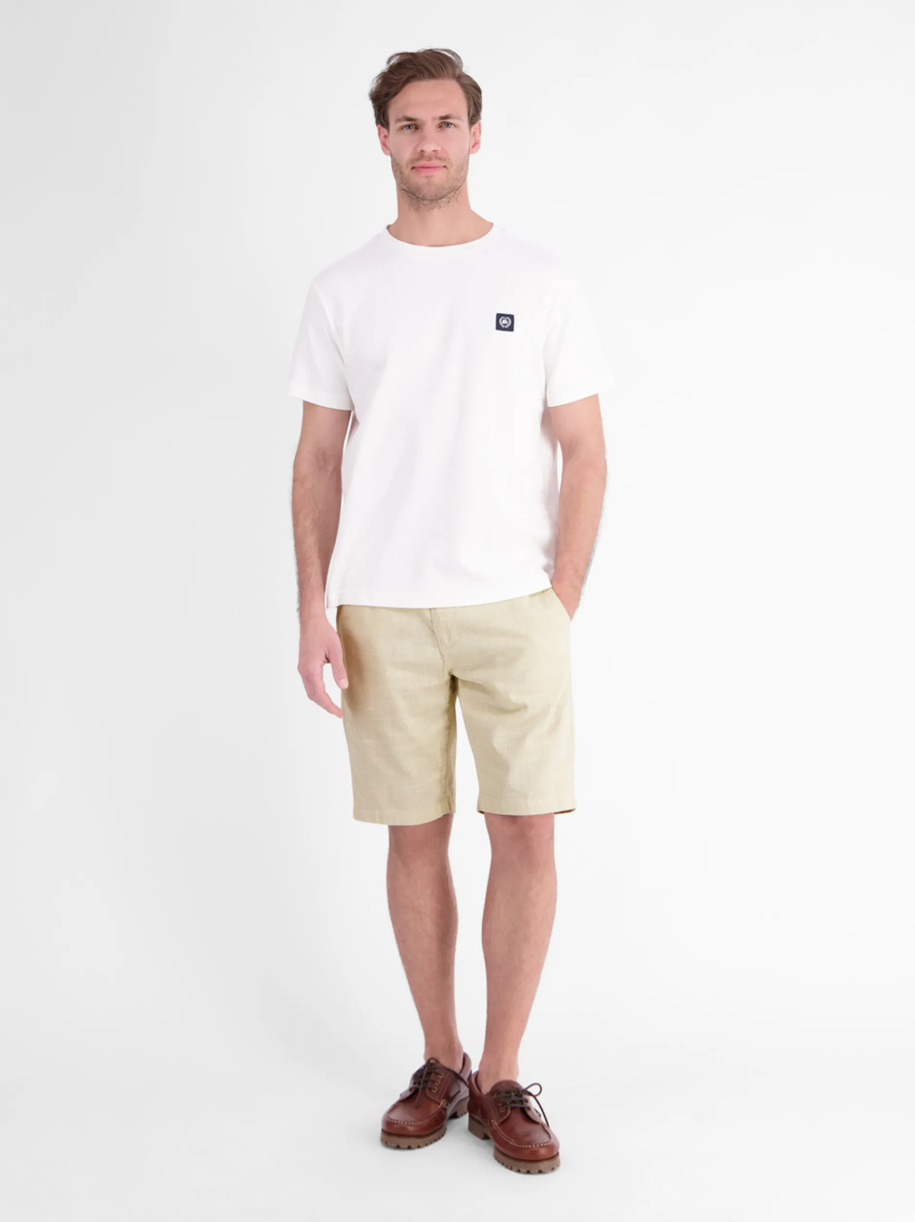 LERROS Herren Chinoshorts in weiß