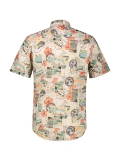 LERROS Herren Kurzarmhemd in beige