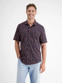 LERROS Herren Kurzarmhemd in blau