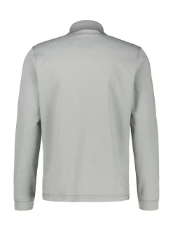 LERROS Herren Langarm-Poloshirt in grau