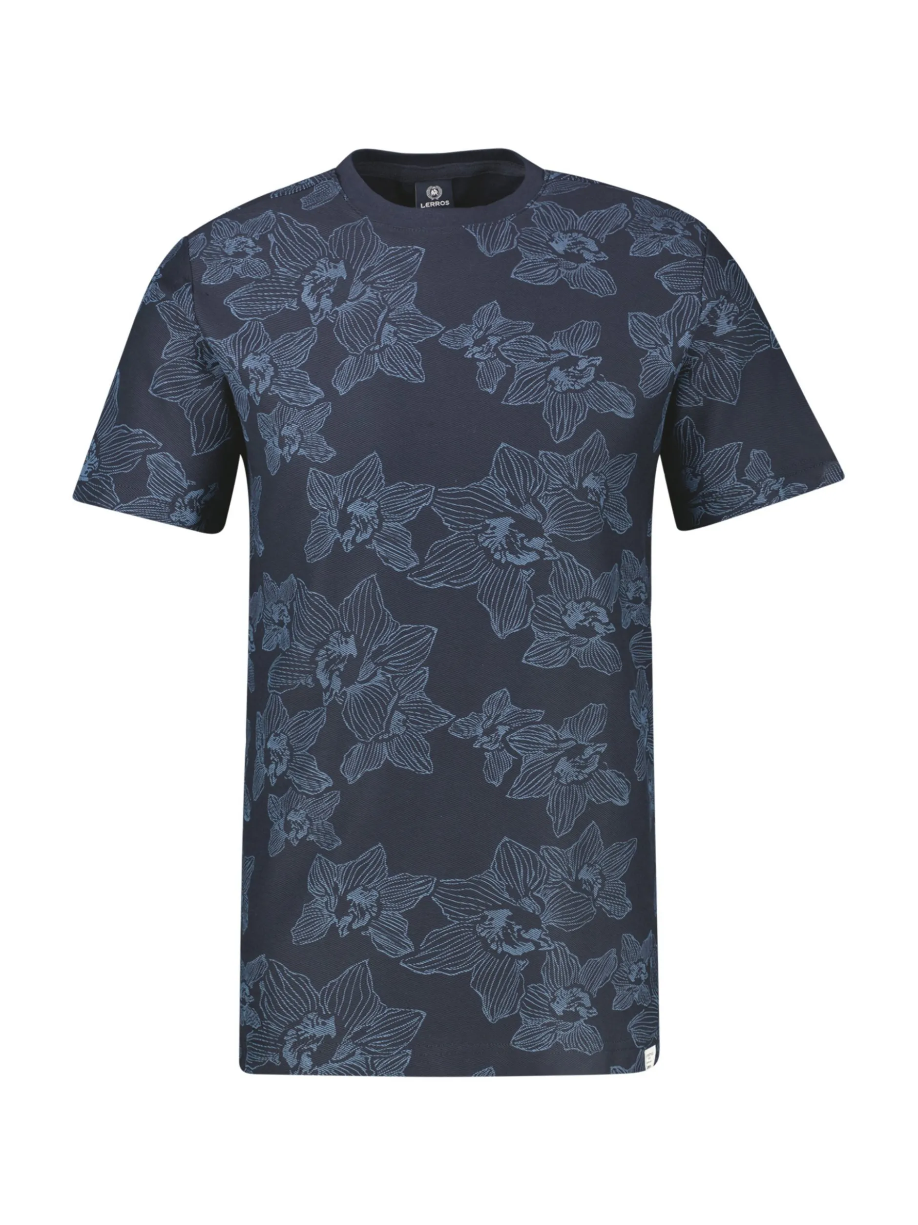 LERROS Herren Rundhalsshirt in blau