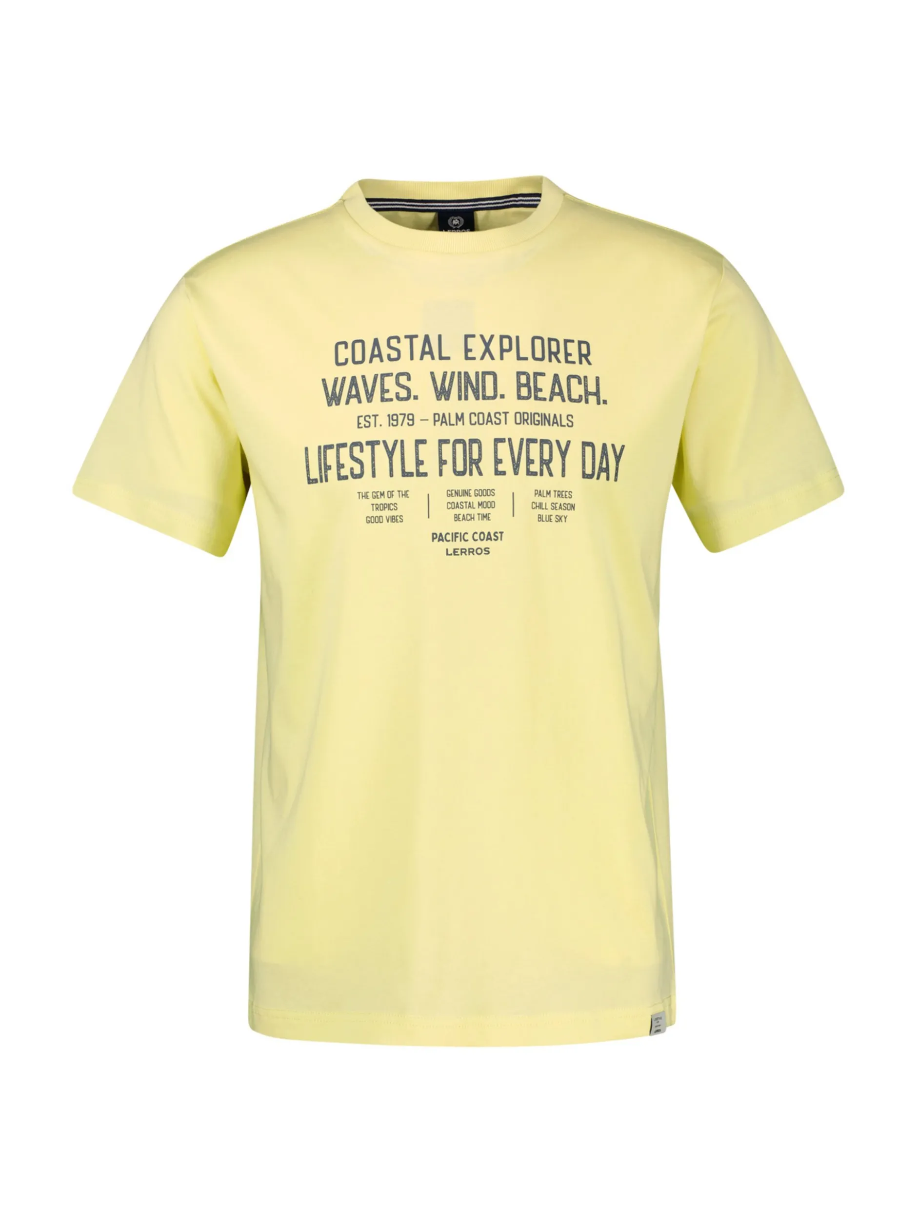LERROS Herren Rundhalsshirt in gelb