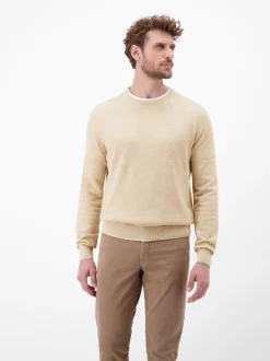 LERROS Herren Strickpullover in beige