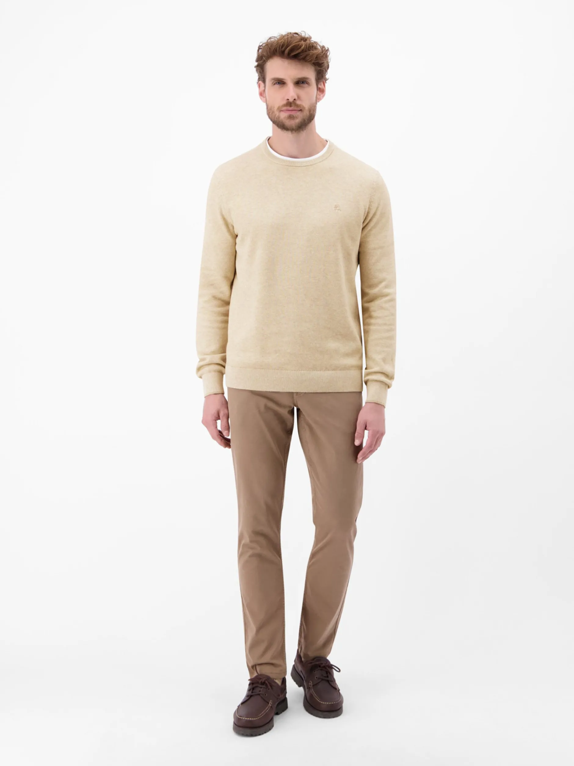 LERROS Herren Strickpullover in beige