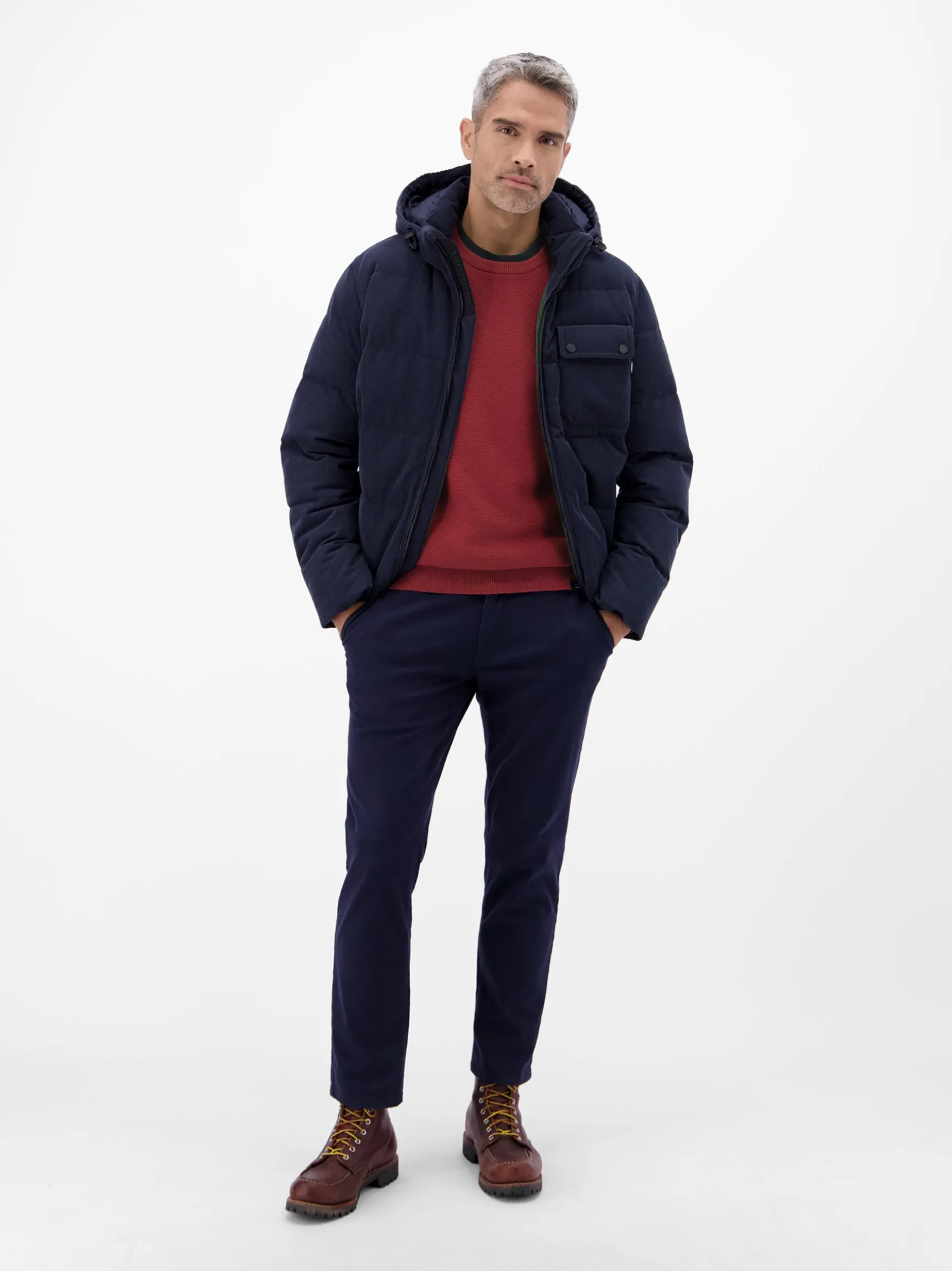 LERROS Herren Strickpullover in rot