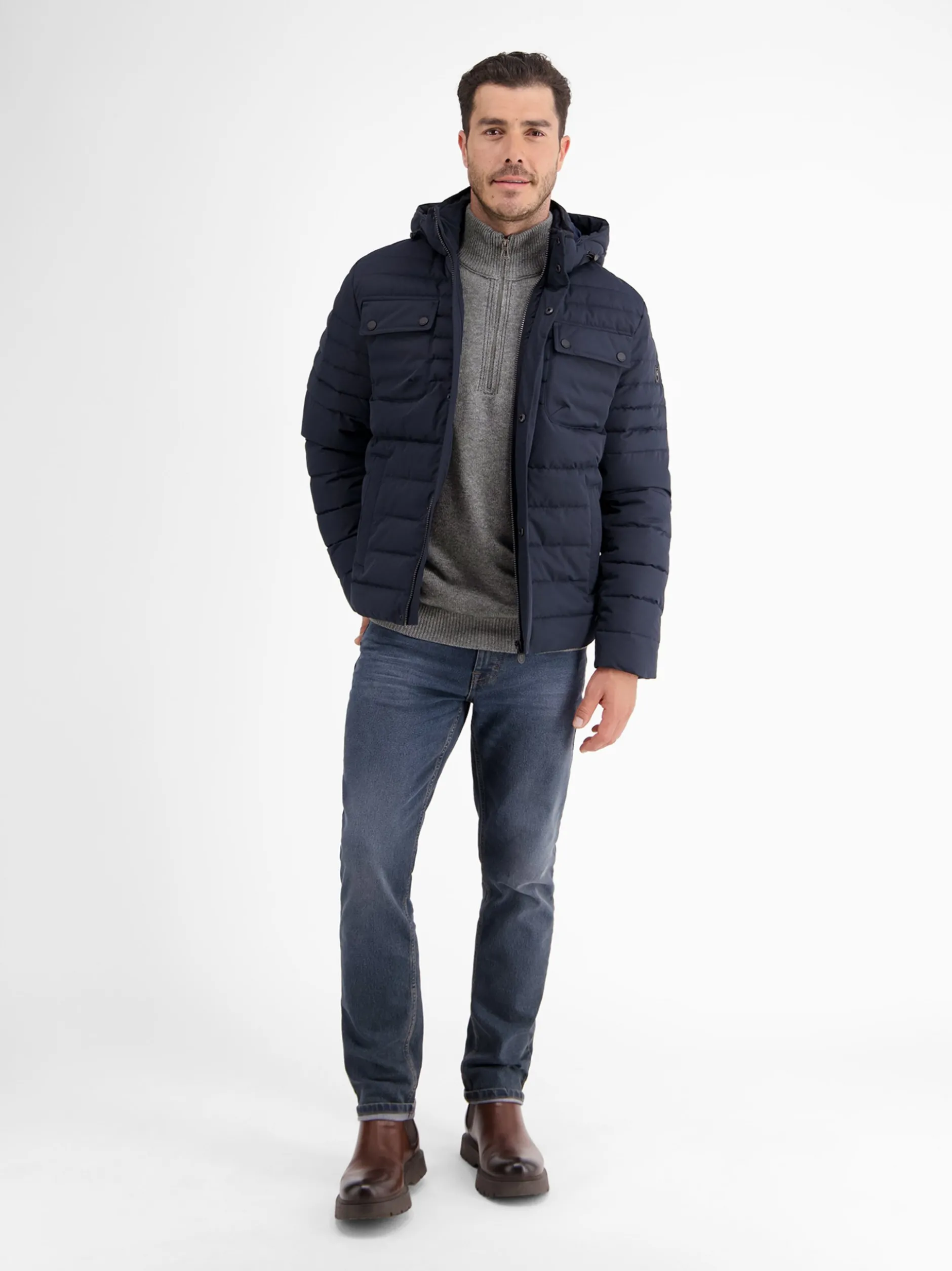 LERROS Herren Troyer in grau
