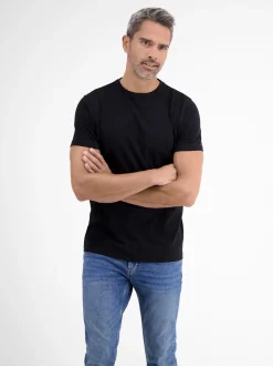 LERROS Herren T-Shirt Doppelpack in schwarz