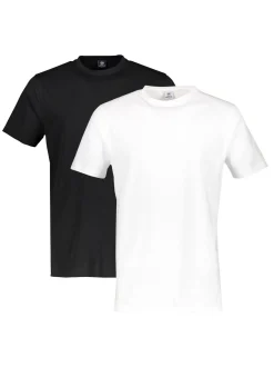 LERROS Herren T-Shirt Doppelpack in schwarz