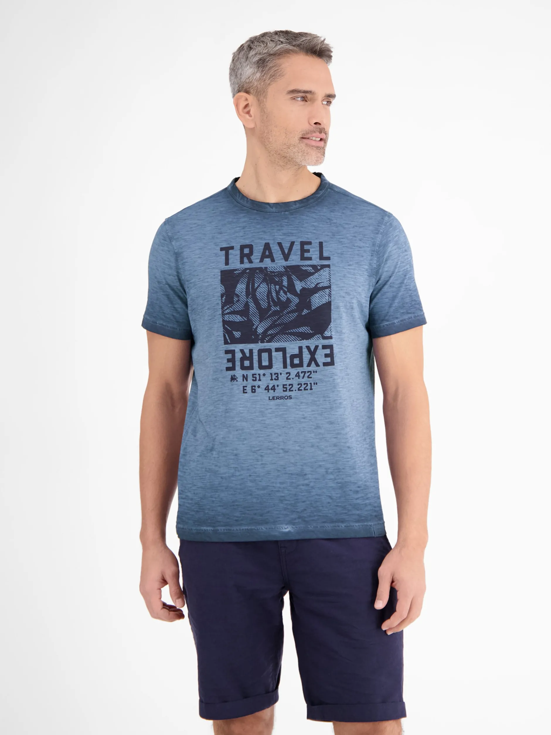 LERROS Herren T-Shirt in blau