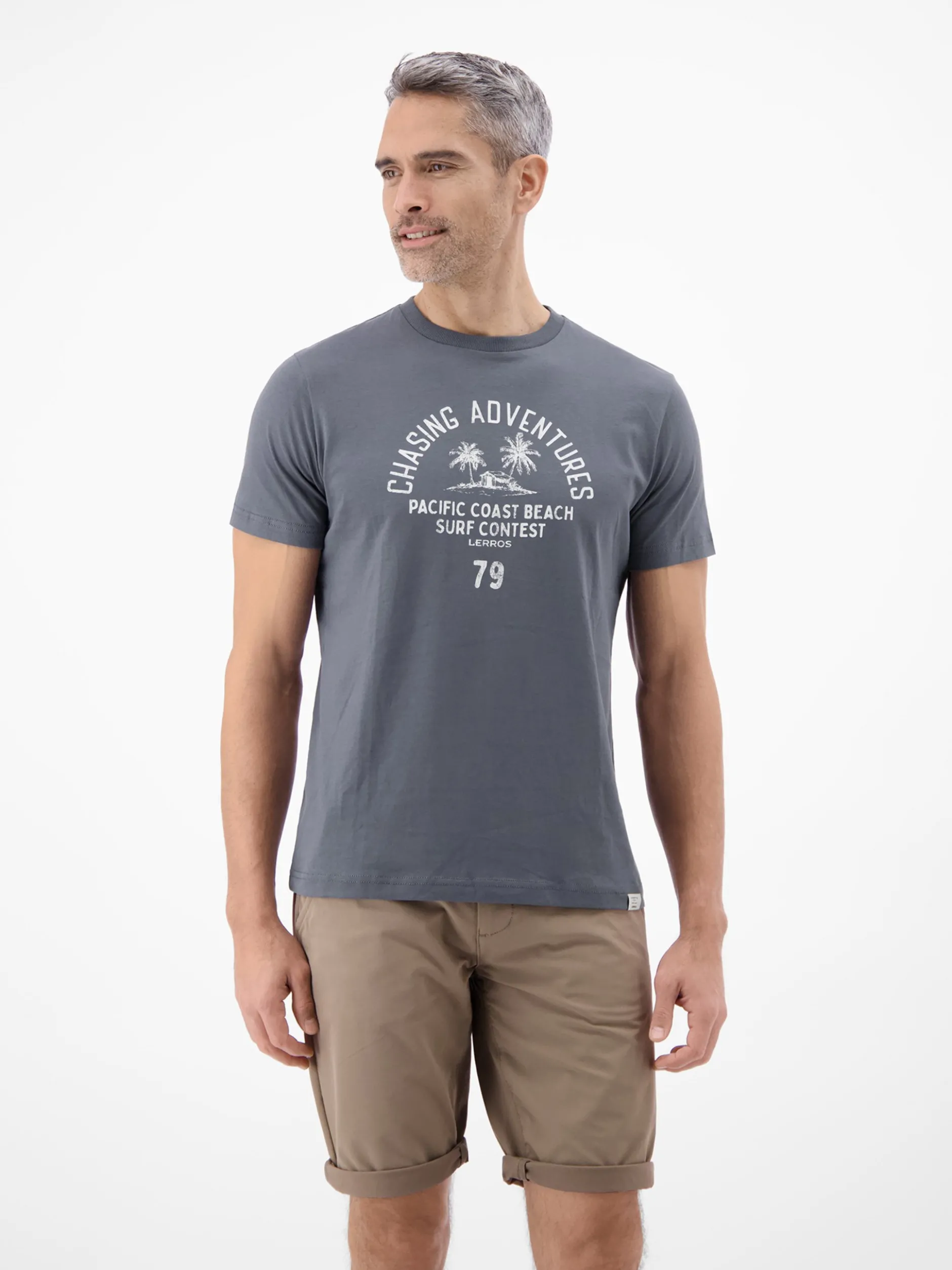 LERROS Herren T-Shirt in grau