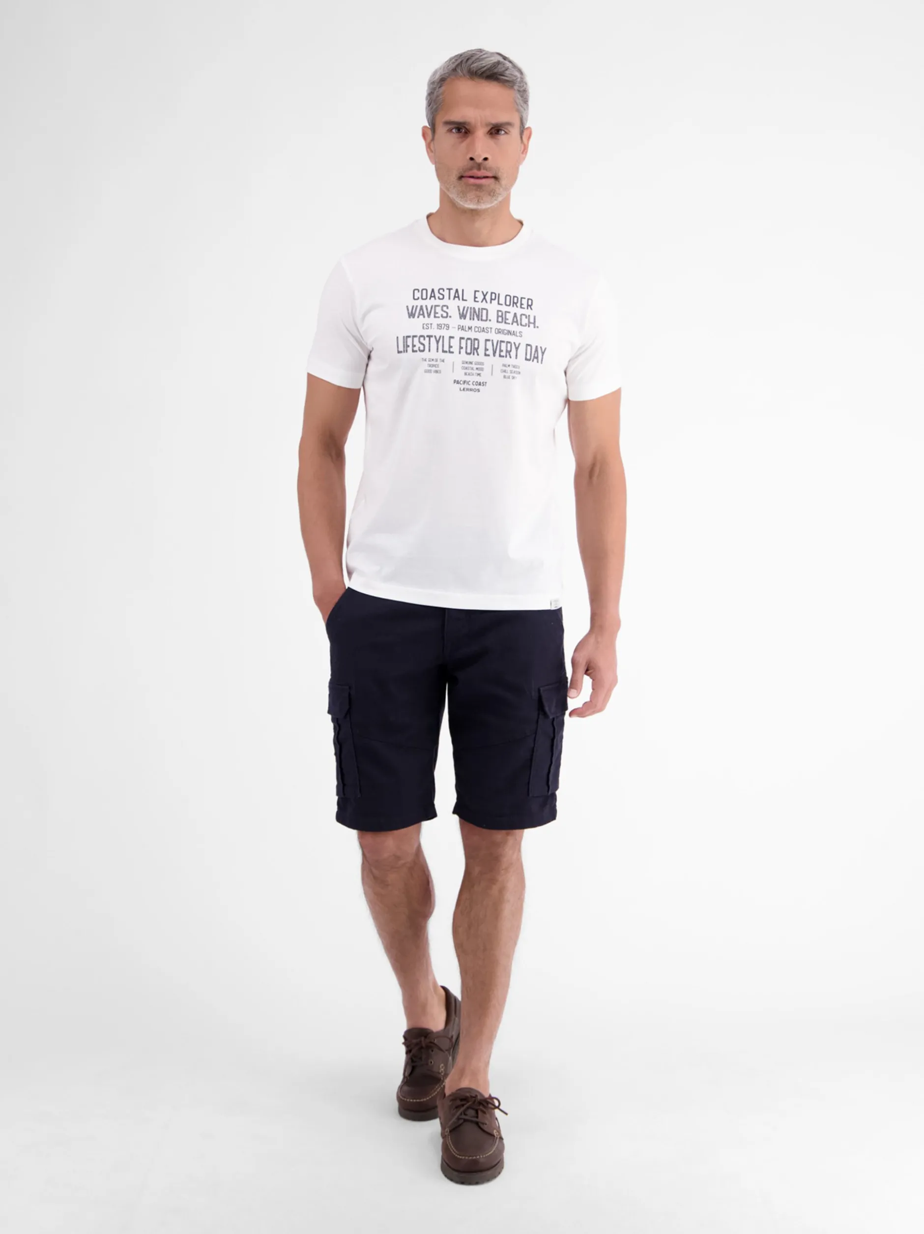 LERROS Herren T-Shirt in weiß