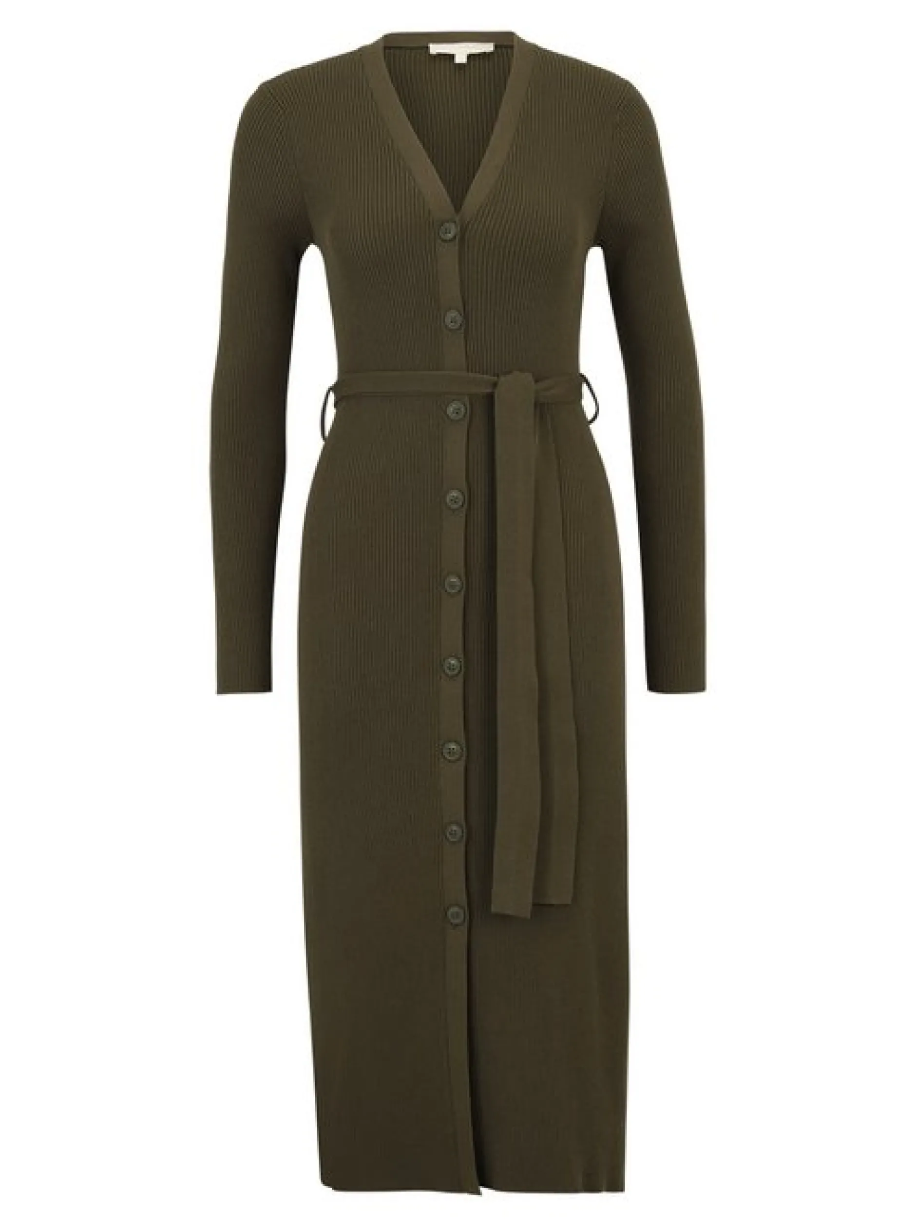Les Lunes Damen Jerseykleid in grün - Länge: midi
