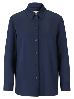 Les Lunes Damen Langbluse in blau - Ärmel: langarm