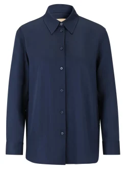 Les Lunes Damen Langbluse in blau - Ärmel: langarm