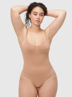 Les Lunes Damen Ärmelloser Body in braun