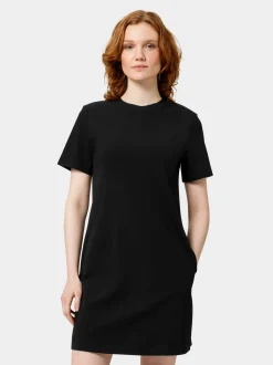 Les Lunes Damen Shirtkleid in schwarz - Länge: kurz