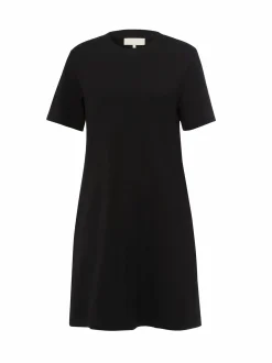 Les Lunes Damen Shirtkleid in schwarz - Länge: kurz