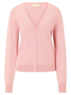 Les Lunes Damen Strickjacke in rosa - Ärmel: langarm