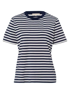 Les Lunes Damen T-Shirt in blau - Ausschnitt: Rundhals