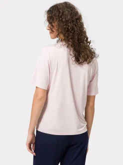 Les Lunes Damen T-Shirt in rosa - Ausschnitt: Rundhals