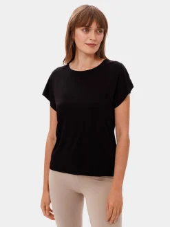 Les Lunes Damen T-Shirt in schwarz - Ärmel: ohne Arm