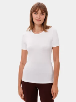 Les Lunes Damen T-Shirt in weiß - Ausschnitt: Rundhals