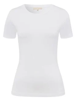 Les Lunes Damen T-Shirt in weiß - Ausschnitt: Rundhals
