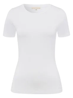 Les Lunes Damen T-Shirt in weiß - Ausschnitt: Rundhals