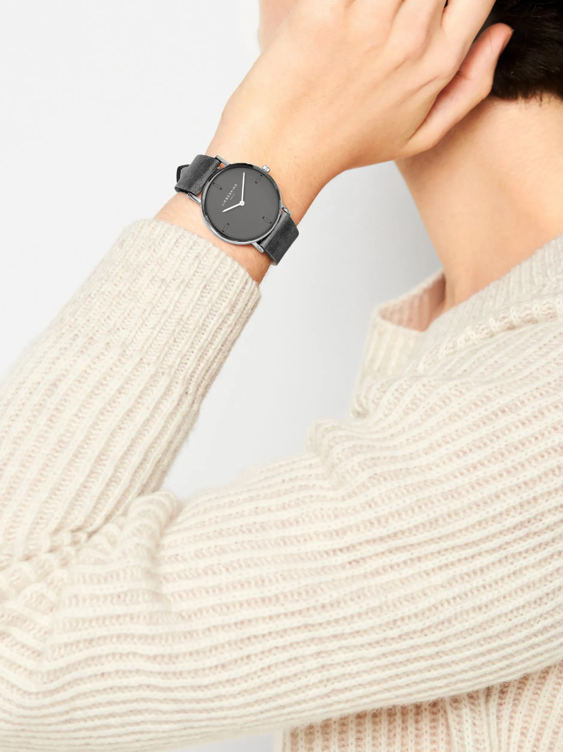 Liebeskind Berlin Damen Armbanduhr - The Leather One in grau