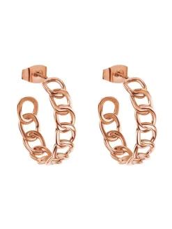 Liebeskind Berlin Damen Creolen - Chunky Chain in roségold