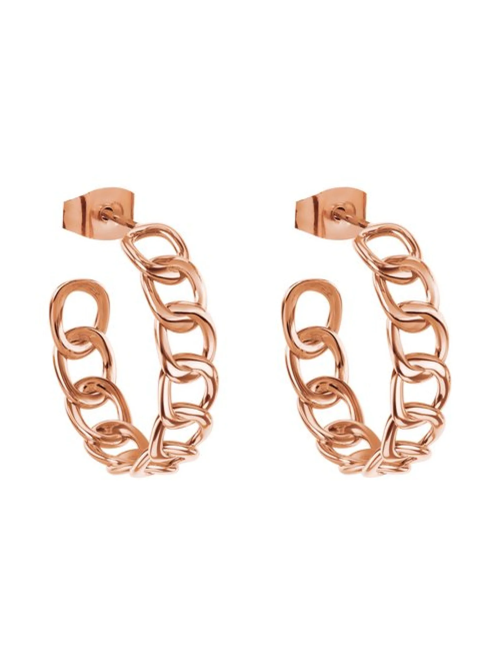 Liebeskind Berlin Damen Creolen - Chunky Chain in roségold