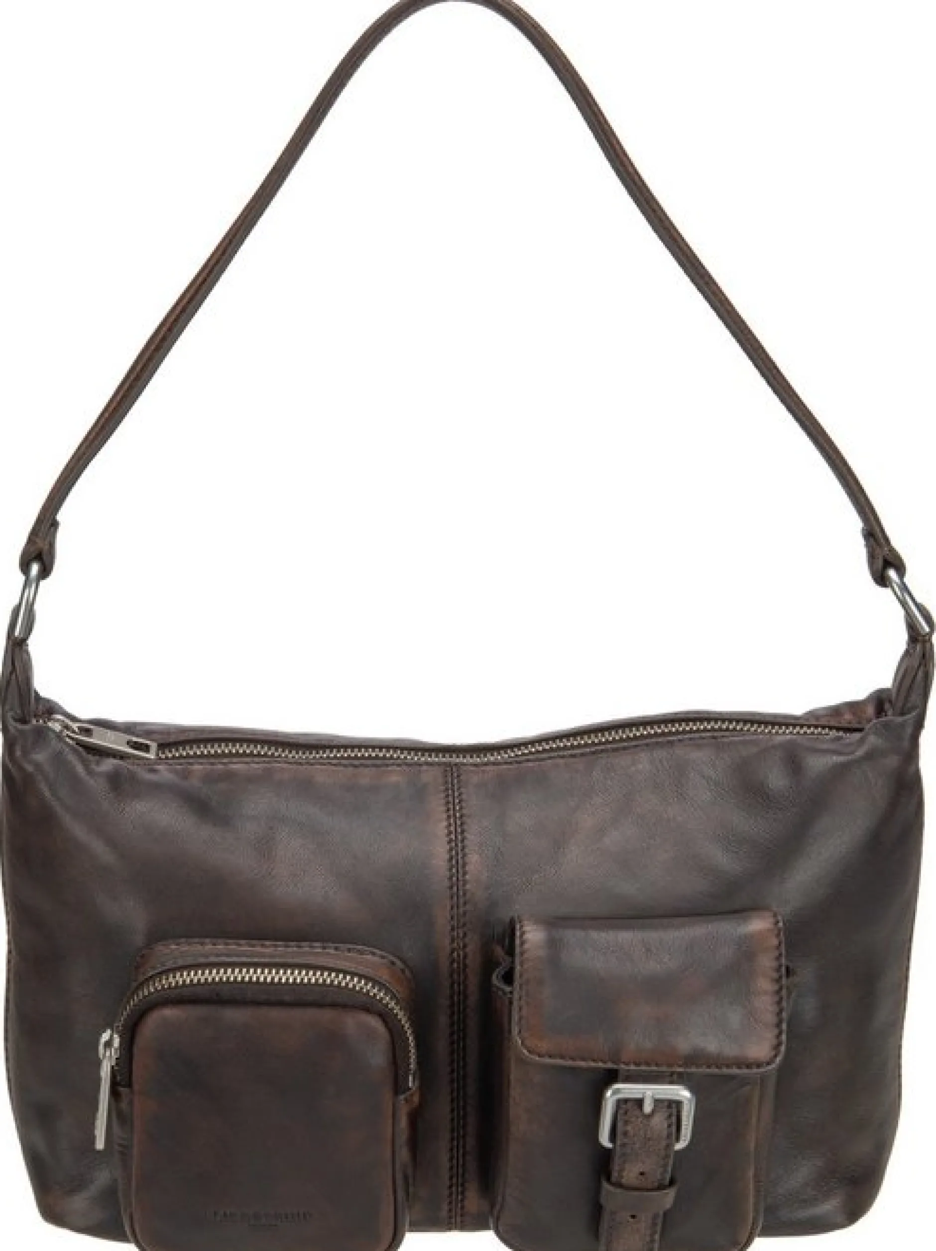 Liebeskind Berlin Damen Handtasche - Andrea Hobo S Lamp Snowcem in braun