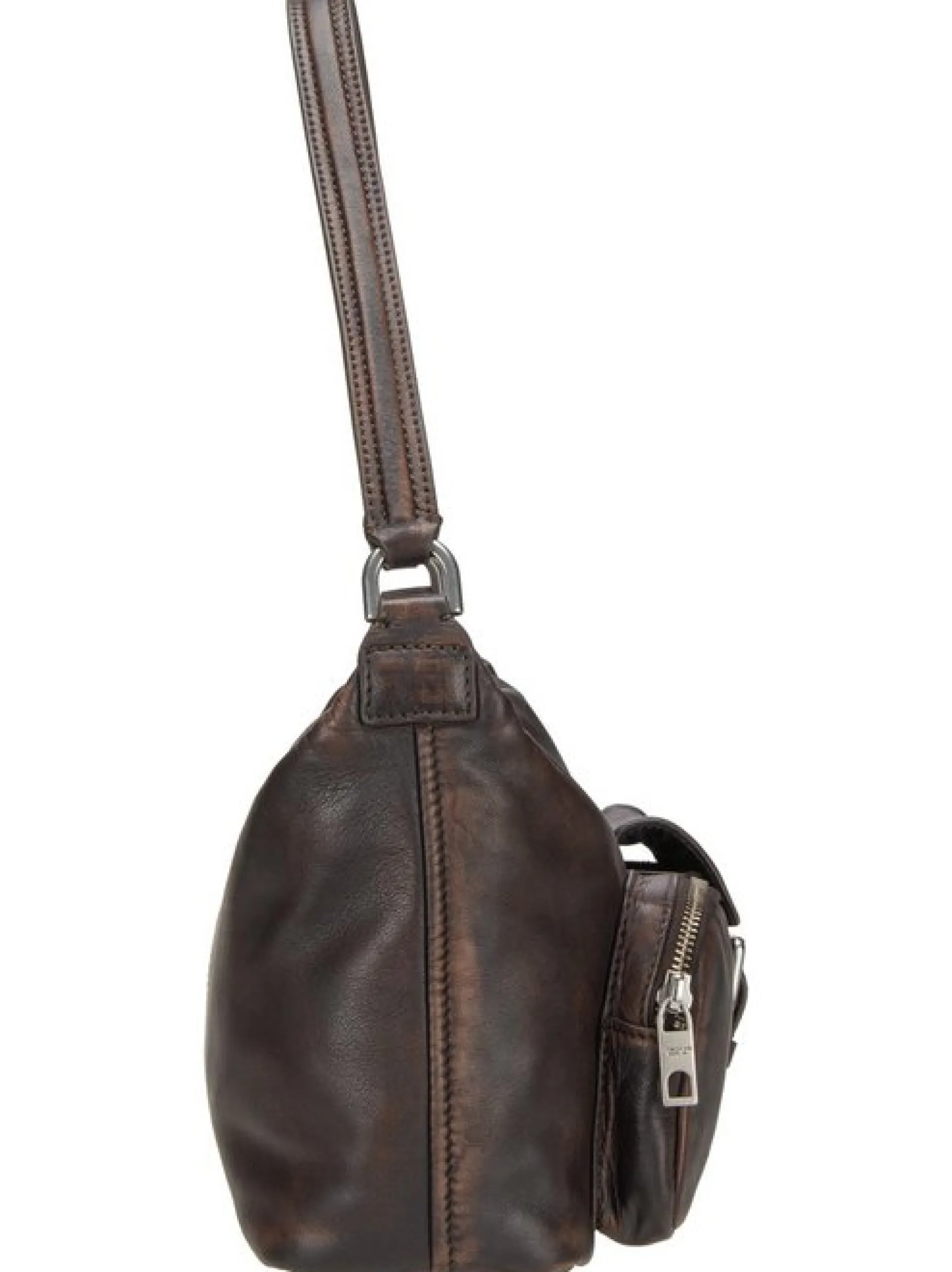 Liebeskind Berlin Damen Handtasche - Andrea Hobo S Lamp Snowcem in braun
