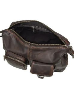 Liebeskind Berlin Damen Handtasche - Andrea Hobo S Lamp Snowcem in braun