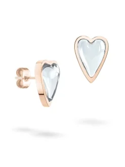 Liebeskind Berlin Damen Ohrstecker - Glass Heart in roségold