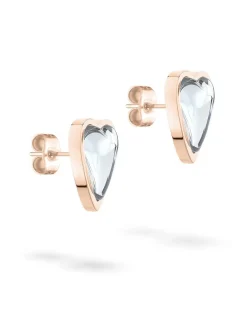 Liebeskind Berlin Damen Ohrstecker - Glass Heart in roségold