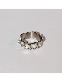 Liebeskind Berlin Damen Ring - Glass Heart in silber