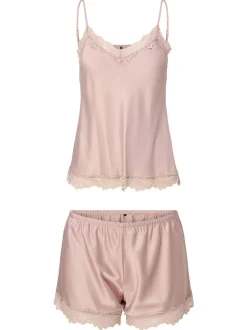 LingaDore Damen satin top & short DAILY in hellgrau